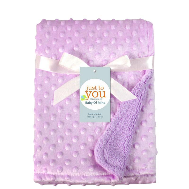 Thermal Soft Fleece Bath Towel Double Layer Baby Blanket Warm Sleep Cover Swaddle Wrap Newborn Baby Stroller Blanket Sleepsack