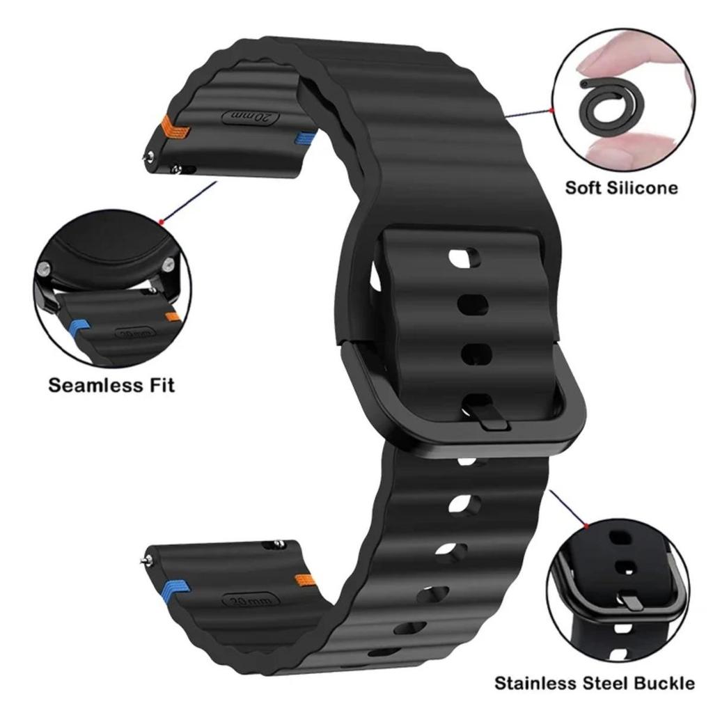 22mm Breathable Silicone Band for Huawei GT6/GT6pro 46mm Sport Replacement Wristband for Huawei GT5 GT4 GT3 Smartwatch Strap