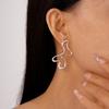 Elegant Geometric Hollow Earrings Accessory Unique Ear Studs Lightweight Gold/Silver Color Women Fashion Ear Studs Charm