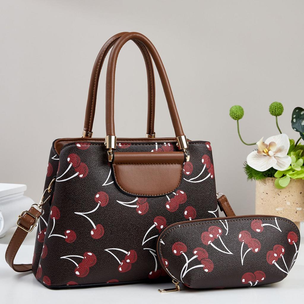 Trendy Fashionable Print Women's Bags Versatile Casual Tote Bags Essential 2Piece Set Handbags for Large-capacity Commuting Bags