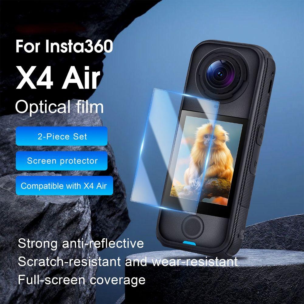 2Pcs Tempered Glass Protective Films Screen Protector for Insta360 X4 Air Action Camera Accessories