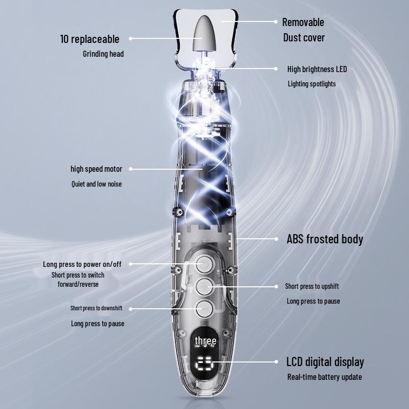 Portable Electric Nail File and Manicure Set