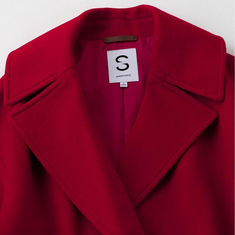 Sinuofuide Women's Cashmere Blend Lapel Long Coat
