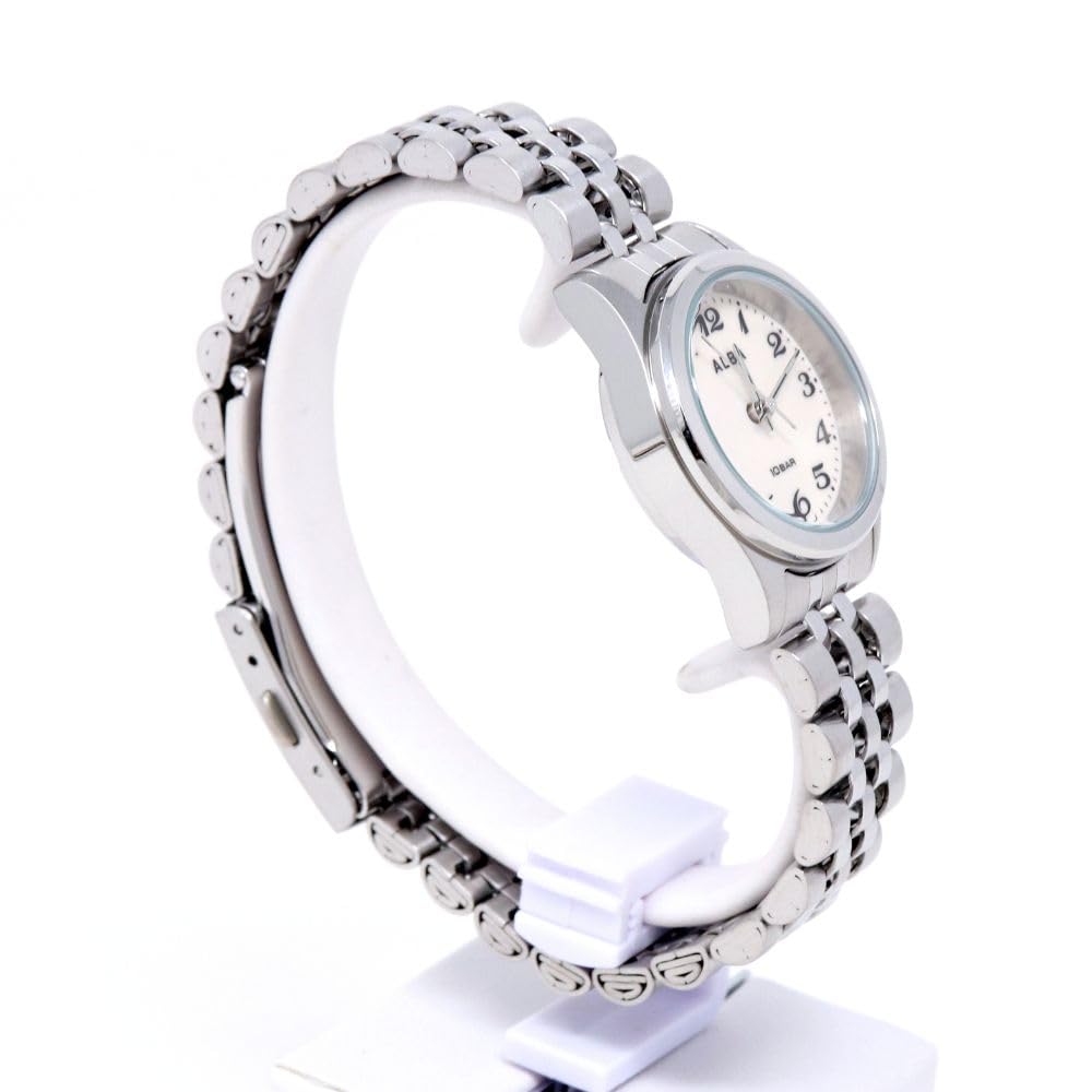 Seiko Alba Quartz Stainless Steel and Water Resistant Silver Women's Watch, Titanium, (10 ATM), Analog, (AEGK428)