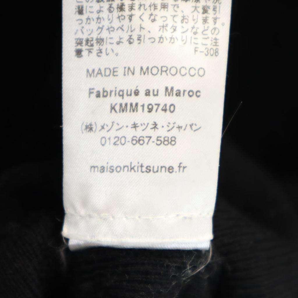 Maison Kitsune Langarm Rollkragenpullover XS schwarz Strick Herren Gebraucht