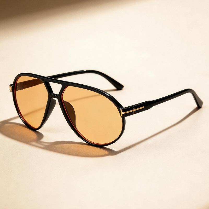European and American fashion flat glasses travel shopping travel decorative glasses retro double beam frame sunglasses versatile trendy