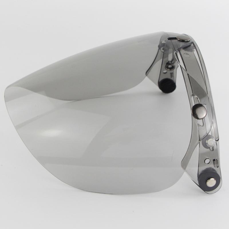 Universal Open Face Retro Helmet Visor Odorless Lens 3-snap Shield Visor Design