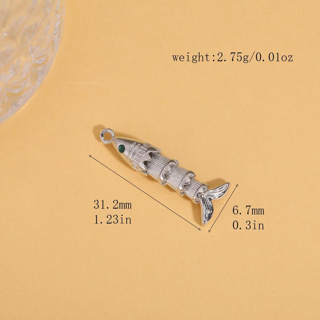 Eleganter vergoldeter Koi-Fisch Anhänger mit Strasssteinen