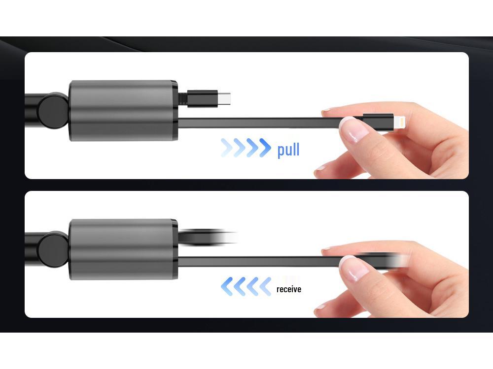 120W Super Fast Telescopic 4-Port Car Charger for Apple 15 & Huawei