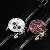 Salvatore Marra Men's Chronograph Watch Red 10 ATM Water Resistant Leather Strap Black SM15104-PGPLLE