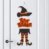 Spooky Witch Hat Pendant Scary Door Hanging Ornaments Halloween Witch Legs Pendant  Party Supplies