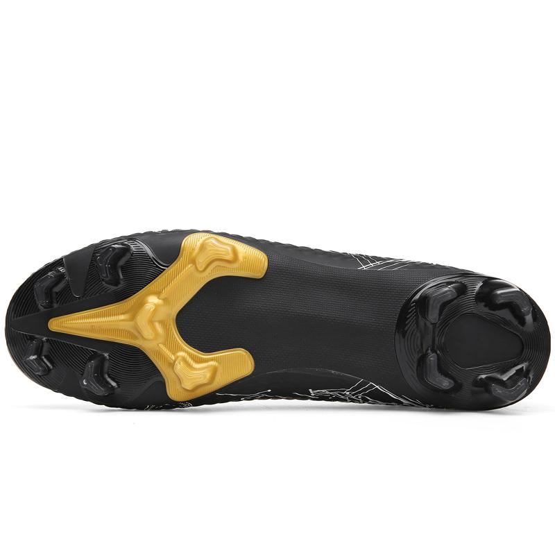 Fußballschuhe für Herren Teenager Erwachsene Professionelle High-Cut Stollen Sternenhimmel-Print Fußballschuhe Zweifarbig Zapatillas Hombre