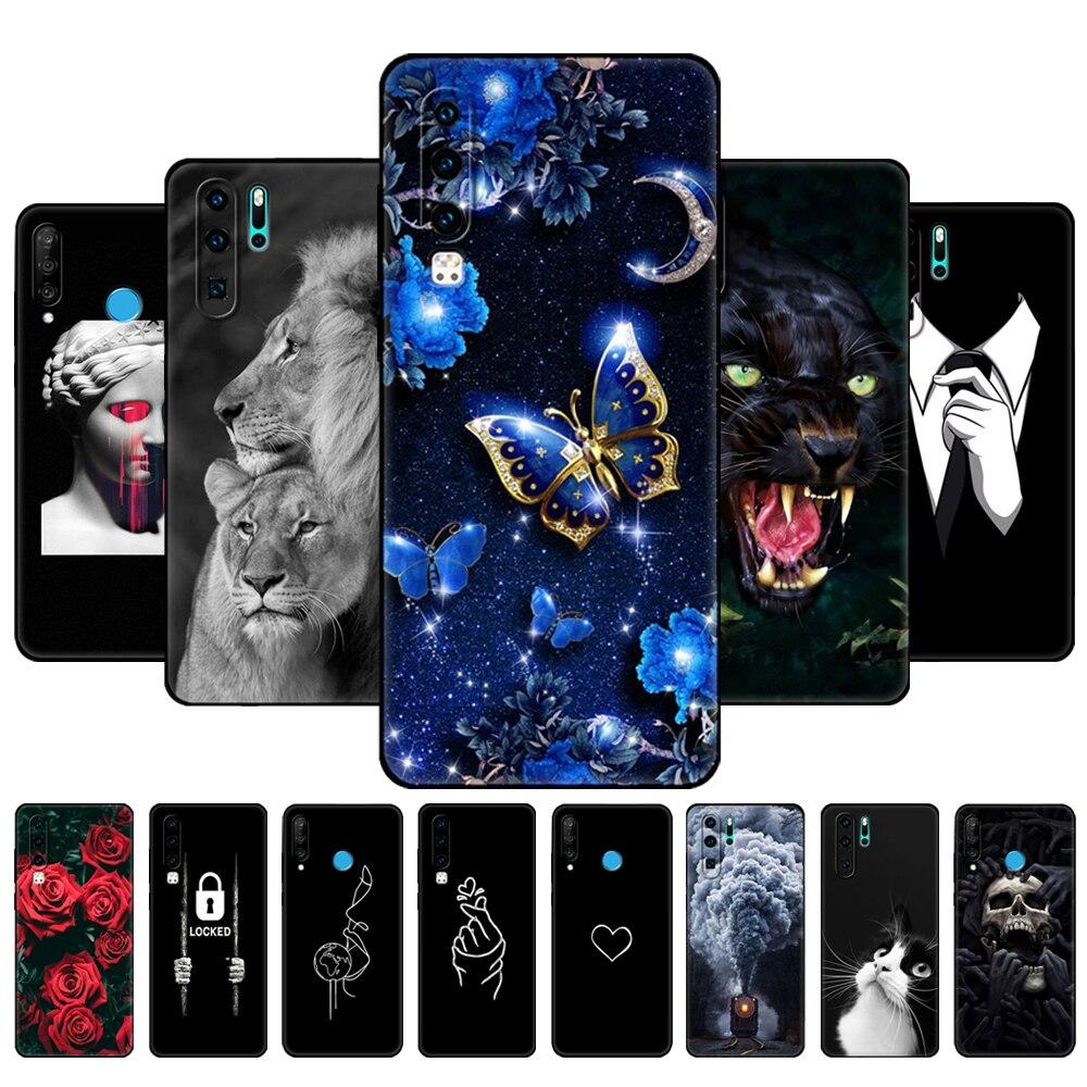 

Чехол для Huawei P30 P30 Pro, чехол P30 Lite, чехол P30Pro VOG-L29 ELE-L29 P30Lite P 30 Lite, силиконовый чехол на заднюю панель телефона, черный чехол из ТПУ huawei P30 lite