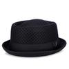 Hat British Jazz Hat Breathable Mesh Flat Edge Top Hat Foldable Sun Hat Strength Factory