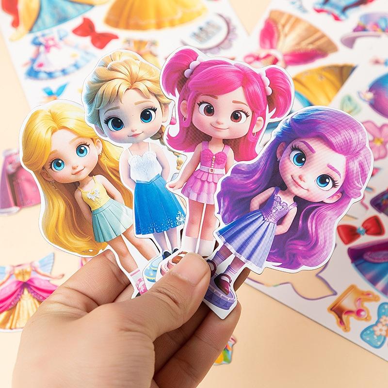 1/2/4 Sets Magnetic Princess Pretend Play Toys Magnetic Dress Up Paper Dolls For Girls Play Travel Playset Toy