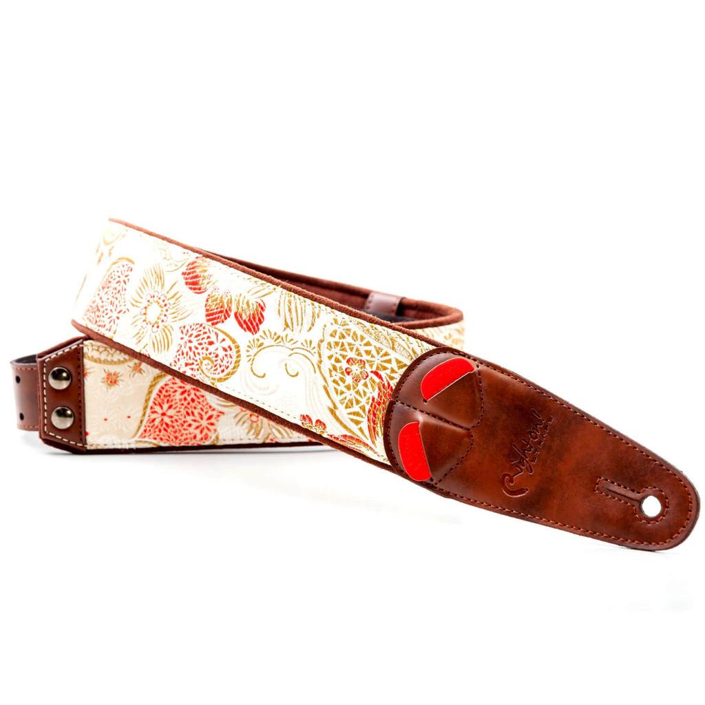 Paski 6cm Hokkaido Beżowy RightOn! Pasek do gitary/basu, szeroki, 100-150cm,