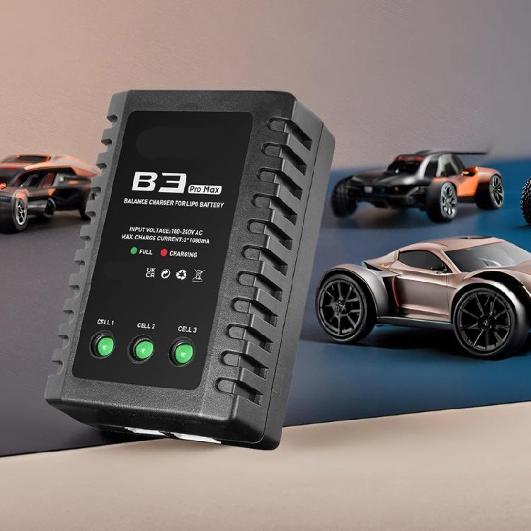 Efficient Lithium Battery Charger 2S 3S Compatibility Separate Balance Port Prolongs Battery Service Black Design