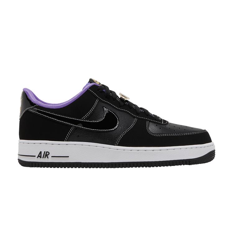 Nike Air Force 1 Low 07 LV8 EMB World Champ - Lakers Men Sneakers Black Iron-Grey White DR9866-001