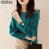 Women's Fashion Casual Fall Winter Solid Color Print Long Sleeve O-Neck Sweaters