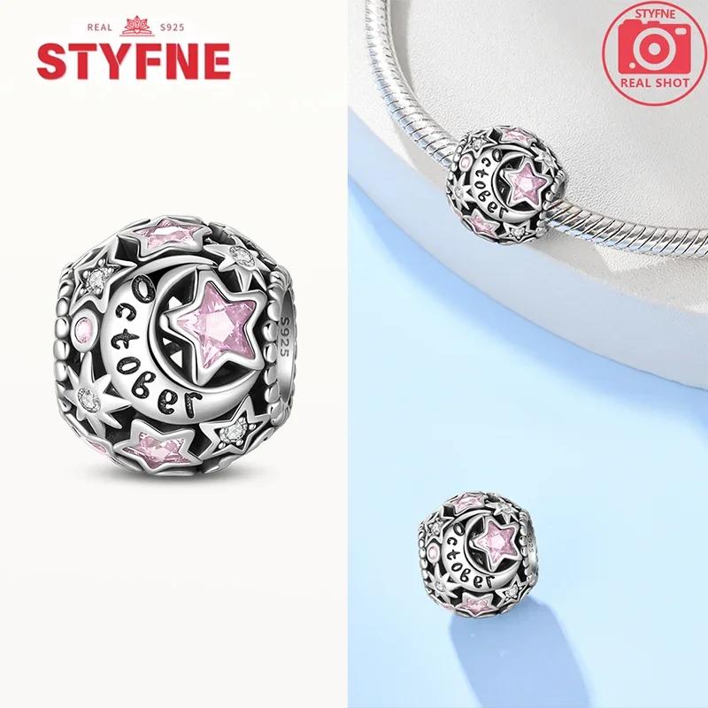 Authentic Purple Star Shape Zircon Moon Green Round Twelvemonth Copper Charm Bead Charms Bead Charms Compatible With Bracelets Women Jewellery Diy Gif