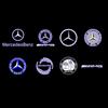 2pcs Car Door Welcome Light Auto Badge Projector Decor For Mercedes Benz A/B/C/E/M Class GL GLE GLC GLA GLS W176 W205 X164 W213