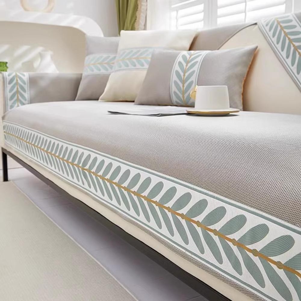 

Summer Sofa Slipcover Ice Silk Sofa Pad Non Slip Modern Minimalist Cushion Cover Full Wrap Cooling Seat Mat 70 * 70cm