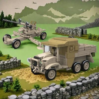 Ww2 Militärpanzer BOFORS 40MM L/60MORRIS CDSW Zweiter Weltkrieg Bausteine 1:35 Bausteine Sammlermodell Lernspielzeug Geschenke