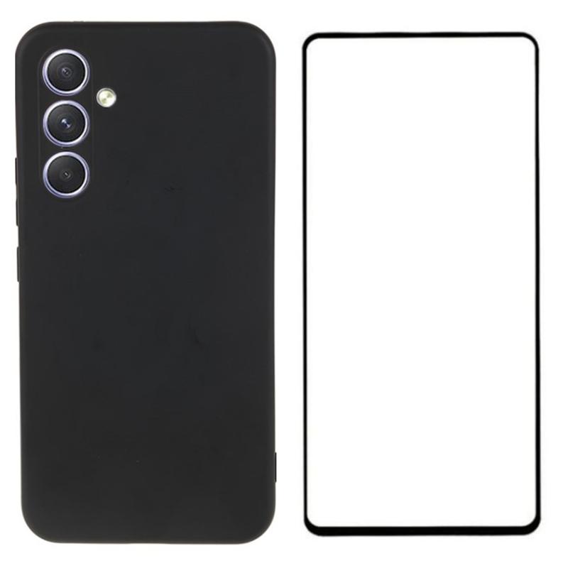 Für Samsung Galaxy S23 FE Hülle TPU Handyhülle mit Displayschutzfolie (Präziser Ausschnitt)