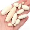20-200Pcs Natural Oval Wooden Beads Large Hole Prayer Long Wood Bead Loose Spacer Beads For Bracelet Charms DIY Jewelry Findings