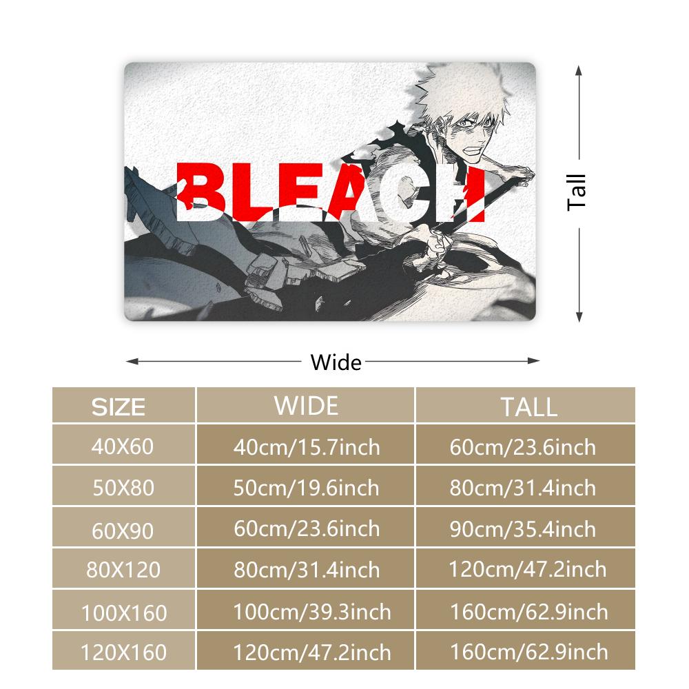 Hot Anime B Bleach Floor Mat Cozy Flannel Soft Thick Non Slip Mat For Living Room Bedroom Kitchen Decor Rugs