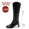 Augustine boots women's autumn 2025 new thin square head high heel French retro boots knight boots