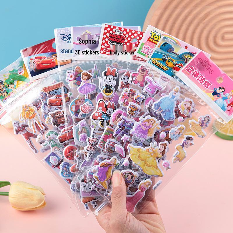 

Disney 3D Princess Bubble Stickers for Kids - Creative Three-Dimensional Reward Stickers