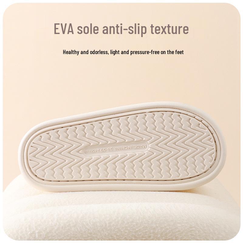 Clearance: Women's Thick Sole Furry Slippers, Warm Non-Slip for Outdoor and Home.