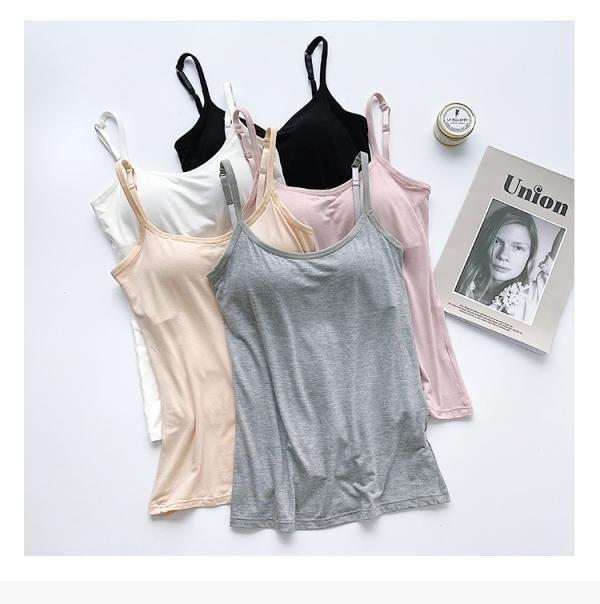 Modal Backless Slim Fit Suspender Jumpsuit with Chest Pads - Women's Seamless Bra-Free Summer Wear