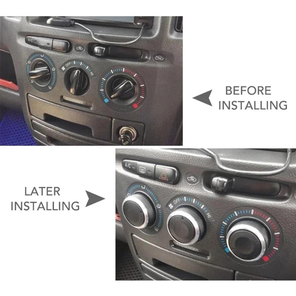 3Pcs Aluminum Alloy Heat Control Knobs Fit For Toyota Tacoma Platz Vios Vitz Yaris Echo Scion Xb Ac Switch Knob Air Conditioning