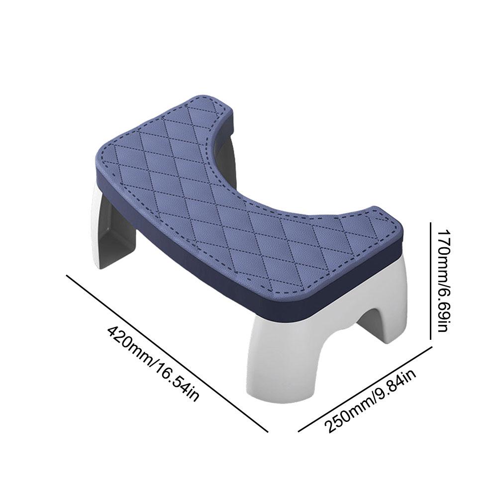 Záchodová stolička Protiskluzová stolička na hovínka Plastová záchodová stolička do podřepu pro dospělé (Černá)