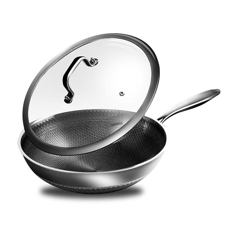 Hanle 304 Stainless Steel Honeycomb Non-stick Wok