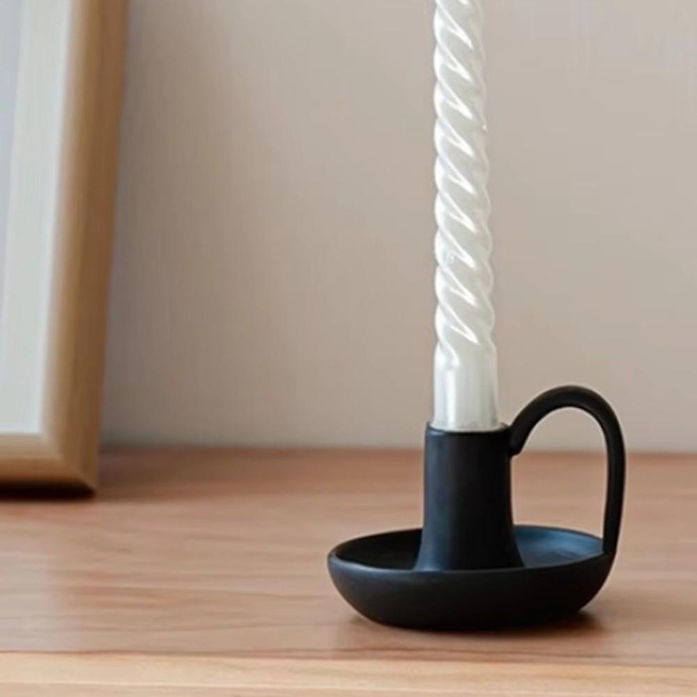 Elegant Tea Cup Candle Holder European Style Minimalist Candle Stands Ceramic Candlestick  Party