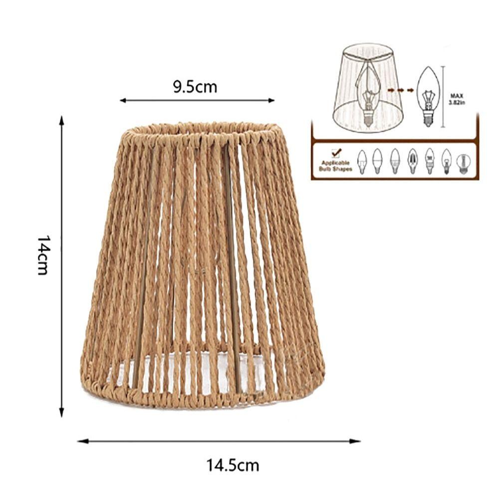Hanging Woven Lampshade Vintage Style Hanging Light Lampshade  Interior Lighting Ornament