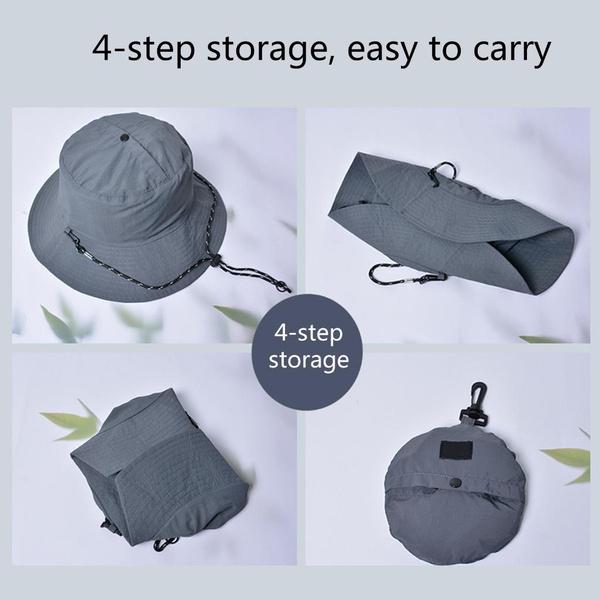 Chapeau de soleil imperméable Chapeau de pêche imperméable Chapeau de randonnée imperméable Chapeau de pêcheur imperméable Bob Chapeau de camping pliable