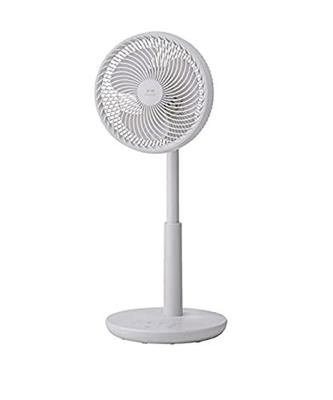 BRUNO Ventilatore elettrico da soggiorno con motore a corrente continua, silenzioso, elegante, testa oscillante con telecomando, ventilatore da pavimento compatto a corrente continua, avorio 7760753