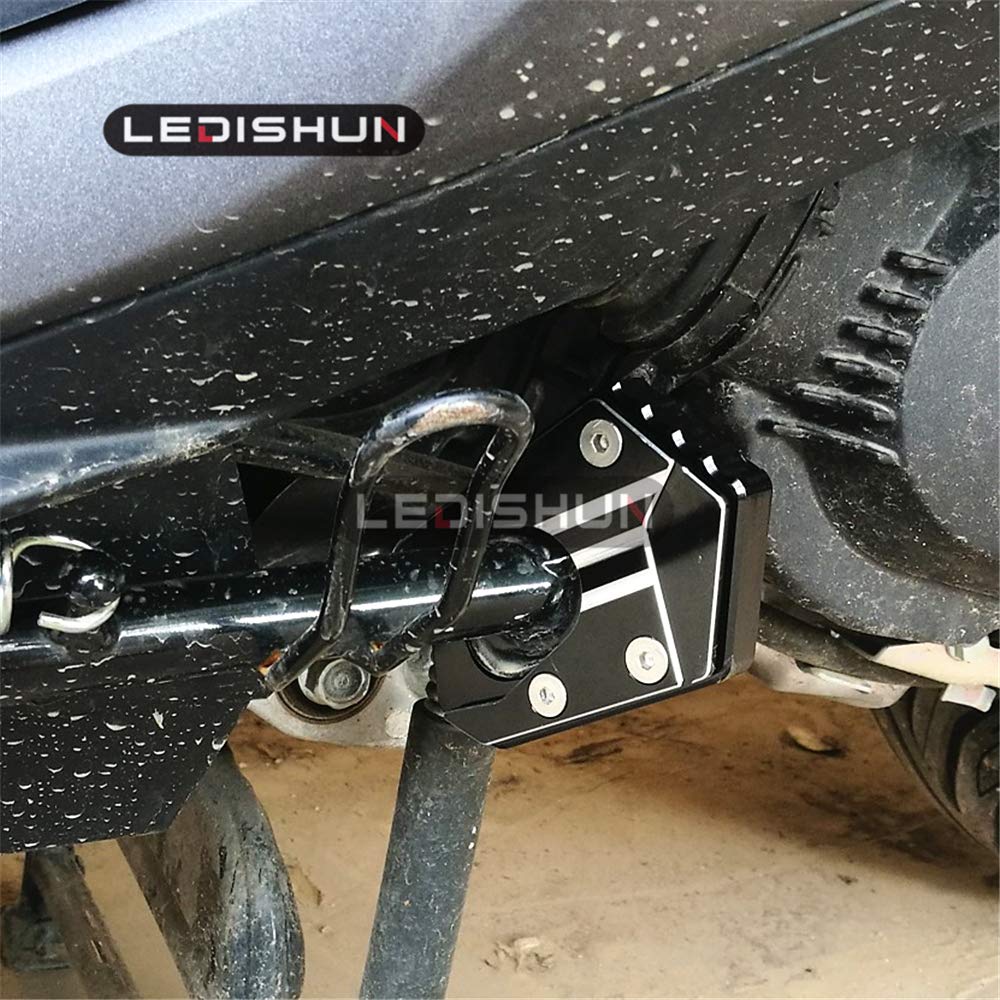 LEDISHUN Kickstand Side Stand Stand Stand Plate Extension Aluminum Compatible Honda CB150R CBR250R CB300F