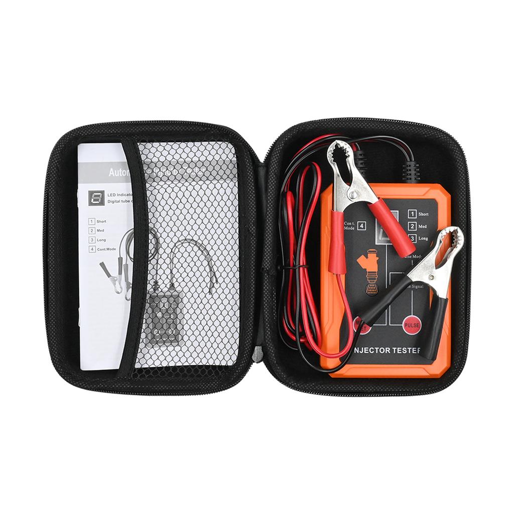 Rengjøringsverktøy for drivstoffinjektortester opptil 8 pulsmoduser Injektortester Kortslutningsbeskyttelse 12V