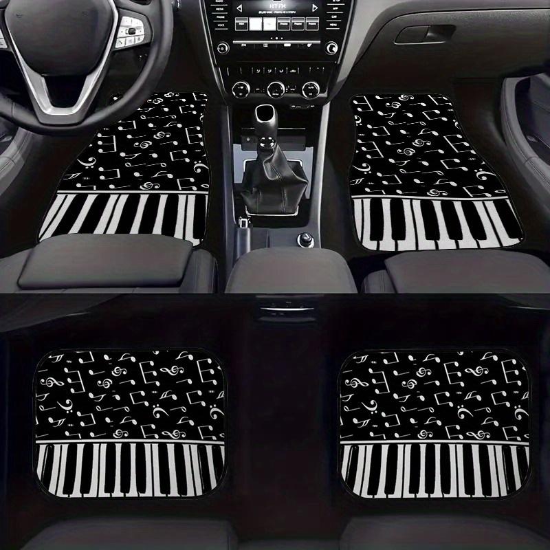 Universele 4 stuks Piano Muziekpatroon Waterdichte Auto Vloermatten - Voor & Achter Volledige Set Auto Accessoires, Interieur Benodigdheden