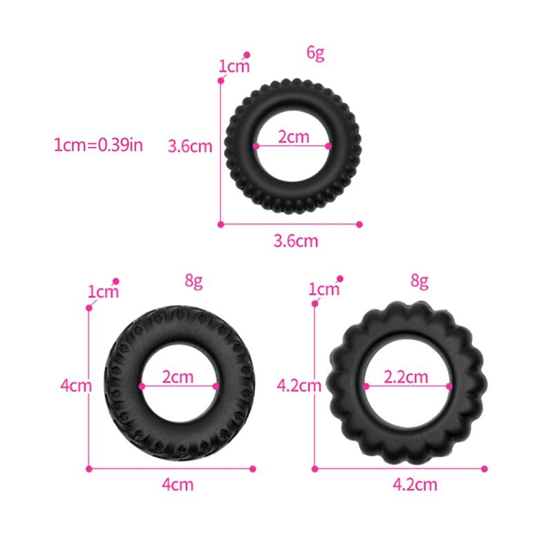 3pcs/set Male Lock Fine cock Ring Penise Longer Harder Stronger Training Props Man Penise Rings Adult Game Sex Toys For Men