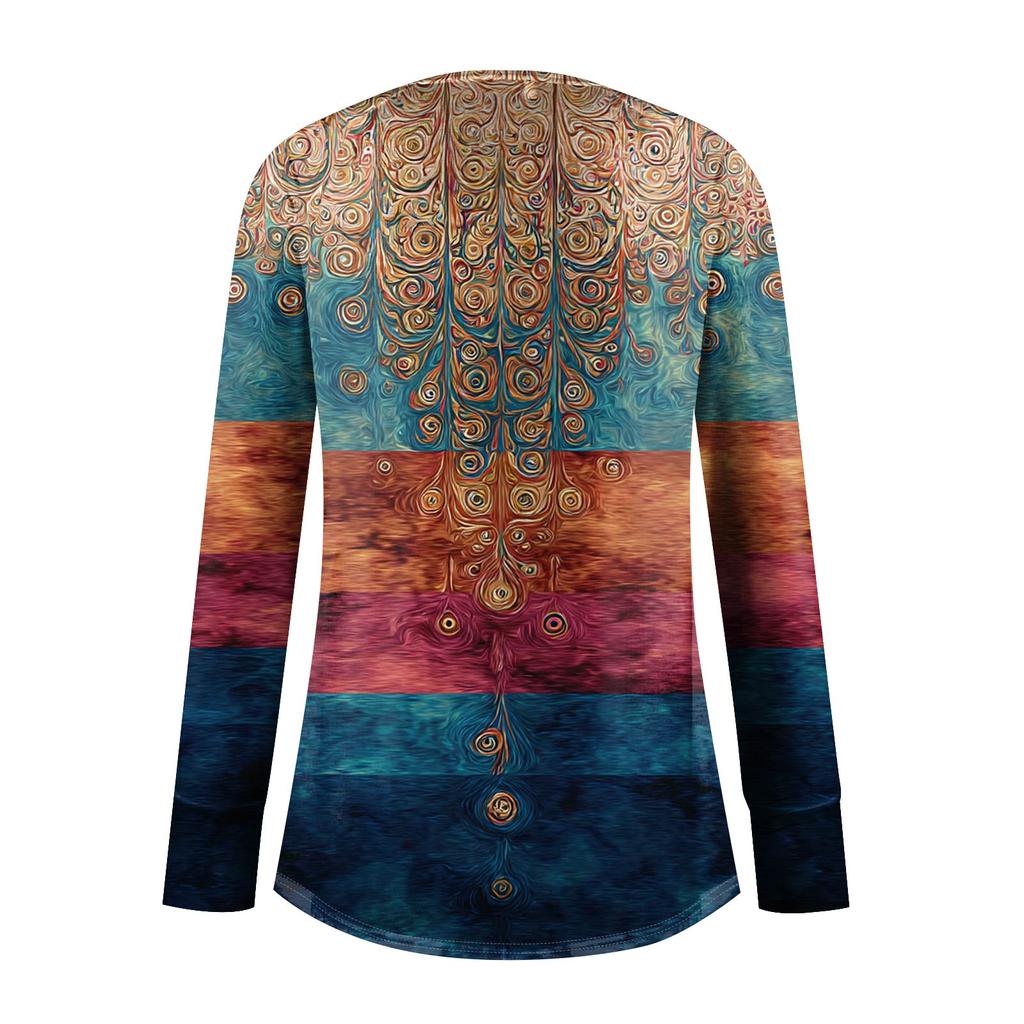 Dame Oversized Genser Grafisk Genser Langermet Drop Shoulder Rund Hals Topper Vintage Klær