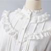 Women Clothing Vintage Solid Lolita Style Gigot Sleeve Blouses Girls Sweet Top Lace Ruffles Bandage Tops Gothic Y2k Clothes Shirts
