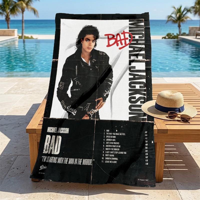 Michael Jackson Performance Stilvolles Digitaldruck Strandtuch Schnelltrocknend Saugfähige Decke für Strand Pool Fitnessstudio Reisen