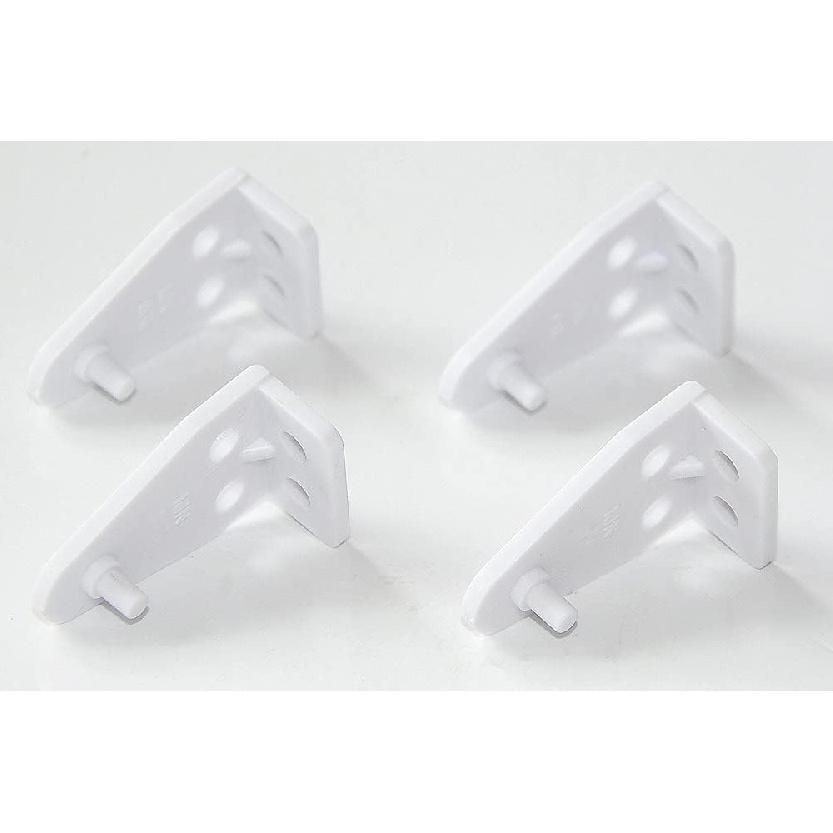 Cutelec 8pcs Hold Down Bracket Bottom Rail Hold Clips White Plastic On 1inch Mini Blinds