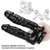 Female Pulls Anterior Yin and Posterior Court with Two-pronged Double-headed Penis Anal Plug Training Masturbation Device Sex Products